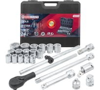 Набор инструментов Forcekraft 24 предмета 3/4''6гр.(17,19,21,22,24,27,30,32,33,34,35,36,38,41,46,50), в кейсе FK-6241-5(64497)