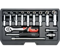 Набор торцевых головок YATO 1/4" 23 предмета YT-14451