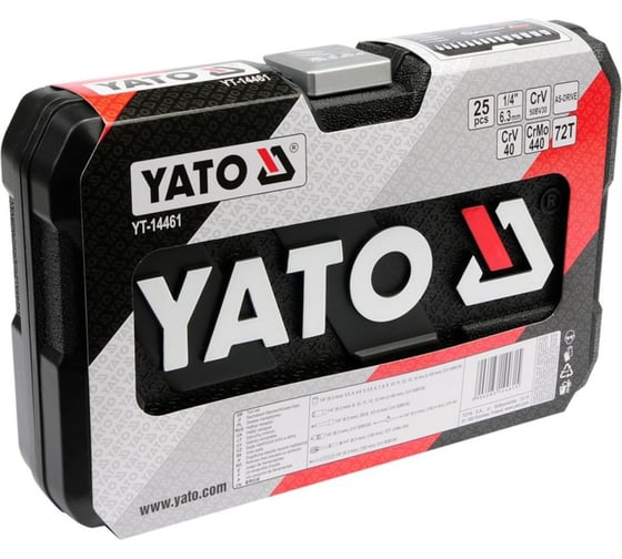 Набор торцевых головок YATO 1/4" 25 предметов XS YT-14461