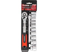 Набор инструментов Forcekraft головки (10-15, 17, 19, 22, 24мм) с трещоткой и удлинителем, набор 12 предметов 3/8 FK-013-5 MSA(65806)