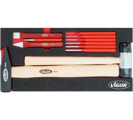 Клещи молотки и зубила HAZET VIGOR в наборе 11 предметов V5006