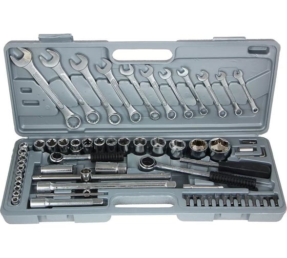 Универсальный набор инструментов ЕРМАК 1/2" и 1/4", 63 предмета 736-196