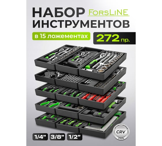Набор инструментов ForsLine 272 предмета FL-K55304(66205)