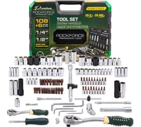 Набор инструментов Rockforce 108+6 предметов 1/4 1/2 6 граней RF-41082-5 GOLD(62163)