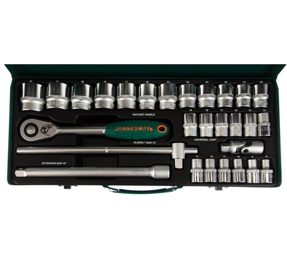 Набор торцевых головок 1/2"DR 8-34 мм Jonnesway S04H4728S