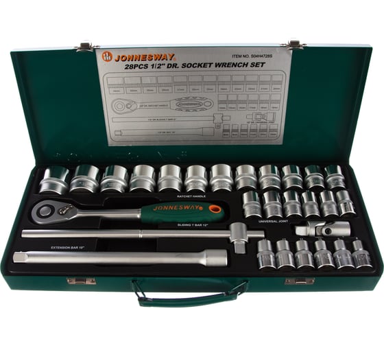 Набор торцевых головок 1/2"DR 8-34 мм Jonnesway S04H4728S