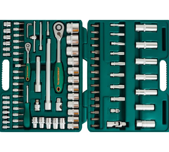 Набор торцевых головок 1/4"DR 4-14 мм и 1/2"DR 10-32 мм, 94 предмета, Jonnesway S04H52494S - выгодная цена, отзывы, характеристики, фото - купить в Москве и РФ