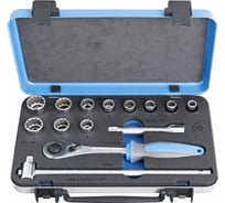 Набор двенадцатигранных торцевых головок Unior 1/2" 14 предметов в металлическом кейсе 10-24 мм 3838909119427