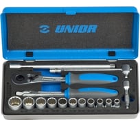 Набор торцевых головок Unior 1/4" 16 предметов дюймовый 3/16"-9/16" 3838909194141