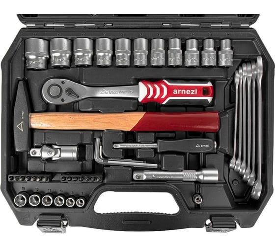 Набор инструментов ARNEZI 58 предметов, 1/4 DR, 1/2 DR R0900058