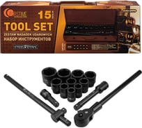 Набор инструментов FORSTIME 15 предметов, 3/4 (6 граней) FT-6143-5MPB(66164)