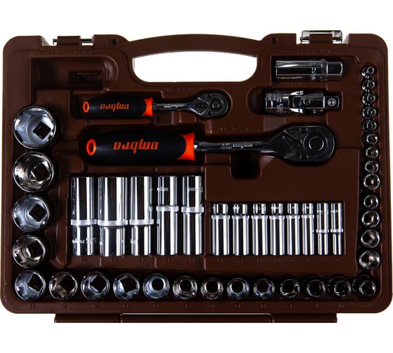 Универсальный набор торцевых головок Ombra OMT69S 4-32 мм 1/4" и 1/2"DR