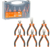 Набор Airline ШГИ мини 6пр. (бокорезы, длинногубцы 2шт, круглогубцы 120мм, пассатижи 160мм, кусачки 105мм) пласт.кейс ATCF009