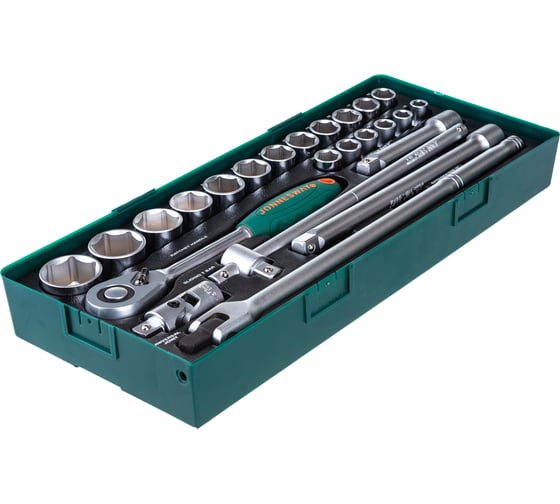 Набор торцевых головок 1/2"DR 10-32 мм 24 предмета (ложемент) Jonnesway S04H4524ST (S04H4524SP)
