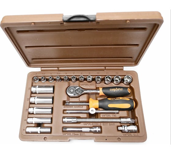 Набор головок 1/4" DR 23 предмета Ombra 911423