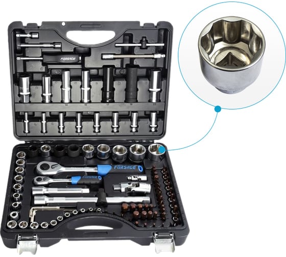  инструментов Forsage F-4941-7 PREMIUM 94+6пр. Premium 1/4''(12гр .