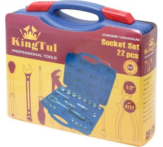 Набор инструментов KINGTUL 22 пр, 1/2" 2744 KT22