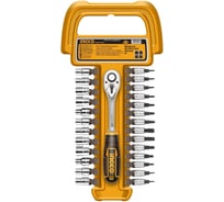 Набор головок и бит INGCO 1/4 с трещоткой 27шт, INDUSTRIAL HKTS14271