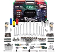 Набор инструментов Rockforce 222 предмета 1/4, 3/8, 1/2 RF-42222-5(63437)