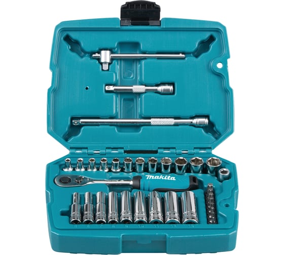 Набор ключей и головок Makita 34 предмета 1/4 B-65567