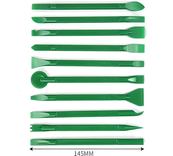 Набор универсальных пластиковых лопаток HANDSKIT Proffesional (10 шт) зеленые L10PSZ 1