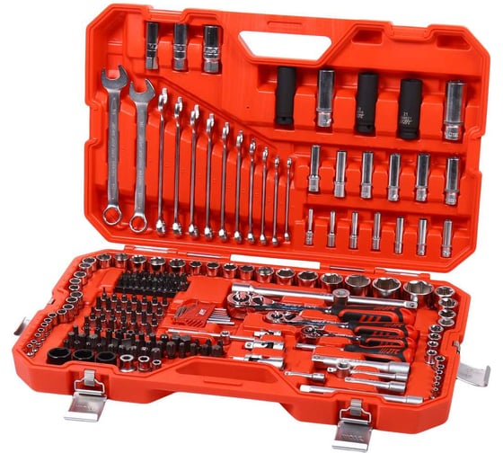 Набор инструментов JTC 1/4 & 3/8 & 1/2 6-гранный (в кейсе) 219 предметов JTC-H219C 1