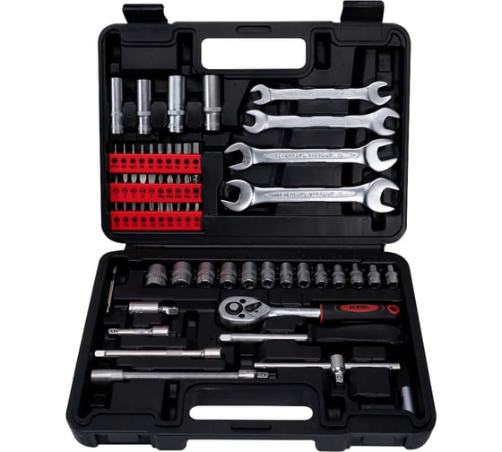 Набор ручного инструмента Nord Stern Basic 62 предмета 24 зубца CR-V NS-HTB0062EL 1