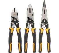 Набор Dewalt: плоскогубцы DWHT70228 + длинногубцы DWHT70230 + кусачки DWHT70229, DWHT0-70485