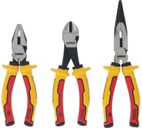 Набор плоскогубцев и кусачек Dewalt с токоизолирующими рукоятками: плоскогубцы + длинногубцы + кусачки DWHT82811-0