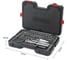 Набор инструментов механика WORKPRO (трещотки PRO CR-V 1/4, 3/8, 1/2, CR-Mo, 45 зубов, метрический, дюймовый, S2-230 предметов , КЕЙС) WP202537 3