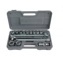 Набор торцовых головок НИЗ Шоферский инструмент №2Г, сталь 40Х, 1/2, в пластиковом кейсе, 15 предметов 57091025