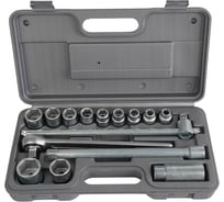 Набор торцовых головок НИЗ Шоферский инструмент №2В, сталь 40Х, 1/2, в пластиковом кейсе, 15 предметов 57090025
