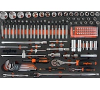 Набор головок с аксессуарами и битами Ombra OMT131STE в EVA ложементе 560х375 мм, 131 предмет 56127