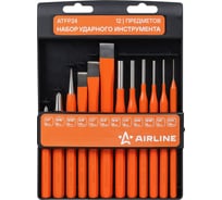 Набор ударного инструмента Airline 12 предметов (зубило, кернер, выколотка) холдер ATFP24