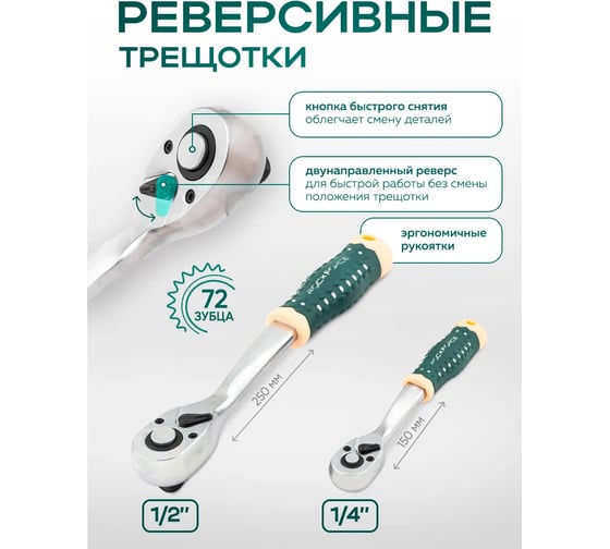 Набор инструментов Rockforce 142 предмета RF LIGHT-41422-5(64117