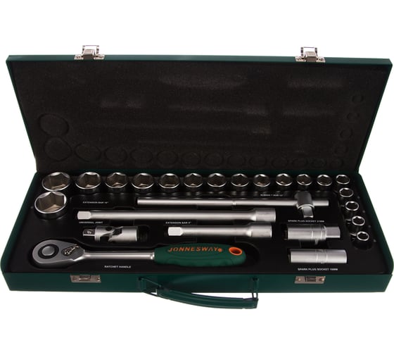 Набор торцевых головок 25 предметов 1/2" DR (10-32 мм) Jonnesway S04H4125S