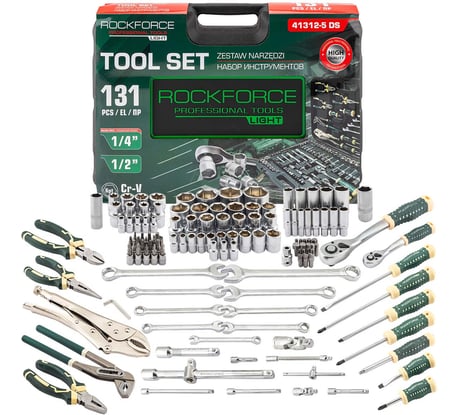 Набор инструментов Rockforce 131 предмет RF LIGHT-41312-5 DS(64120)