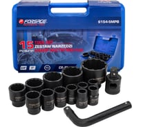 Набор инструментов Forsage 15 предметов 3/4, 1, 12 граней F-6154-5MPB(63806)