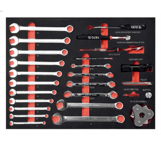 Набор инструмента в ложементе YATO 25 предметов YT-55280T2 39655280 2092 1 1