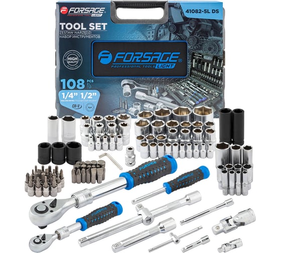 Набор инструментов Forsage 108 предметов F LIGHT-41082-5L DS(64124)