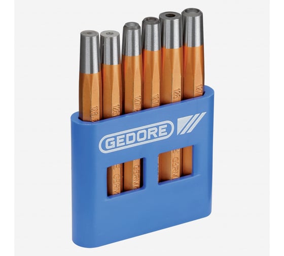 Набор обжимок GEDORE для осаживания и высадки заклепок 6 штук, 8773600 1