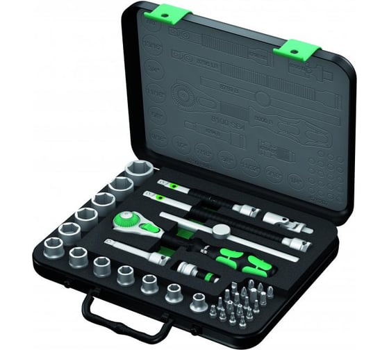 Насадки в наборе 8100 SB 4 ZYKLOP-KNARRENSATZ 3/8" Wera WE-003596 1