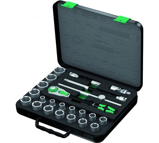 Набор трещоток 8100 SC 3 Zyklop 1/2" Wera WE-003646 1