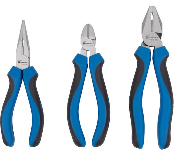 Набор шарнирно-губцевого инструмента NORGAU NPS-251 силовой, 3 предмета, 070301002