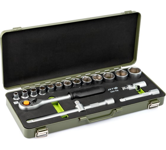 Набор головок и принадлежностей 1/2 в металлическом кейсе Дело Техники 18 предметов 620718