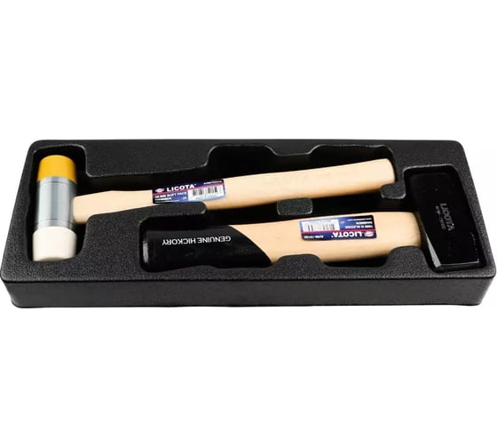 Набор Licota: кувалда 1000 г и молоток с мягким бойком, 2 предмета, в ложементе ACK-384104