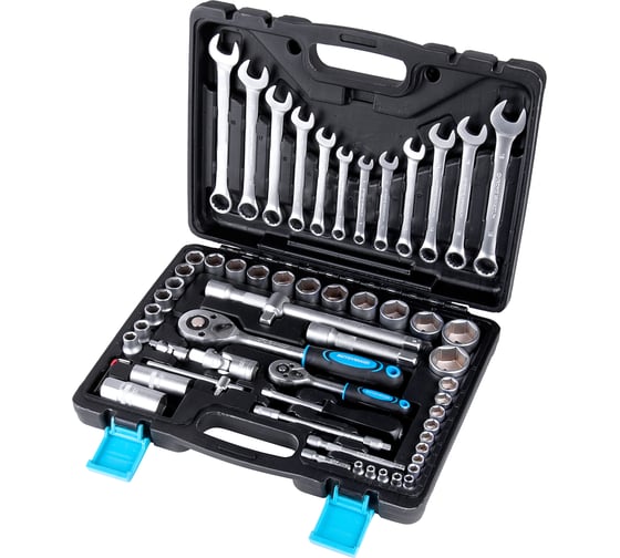 Набор инструмента AUTOVIRAZH 61 предмет, 1/2" 1/4"DR AV-212061 1