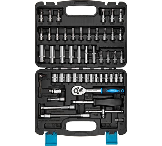 Набор инструмента AUTOVIRAZH 53 предмета, 1/4"DR AV-212053 1