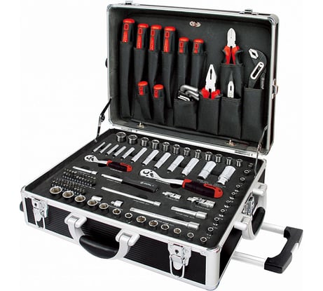 Набор инструмента 136 предметов в алюминиевом чемодане дюйм метрика AmPro T45901