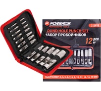 Пробойники Forsage набор 12 предметов (3-10, 12, 14, 16, 19мм) F-31291B(50828)